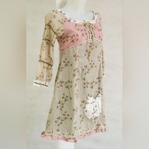 NWT- Ian Mosh Vintage Inspired Peasant Dress